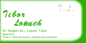tibor lopuch business card